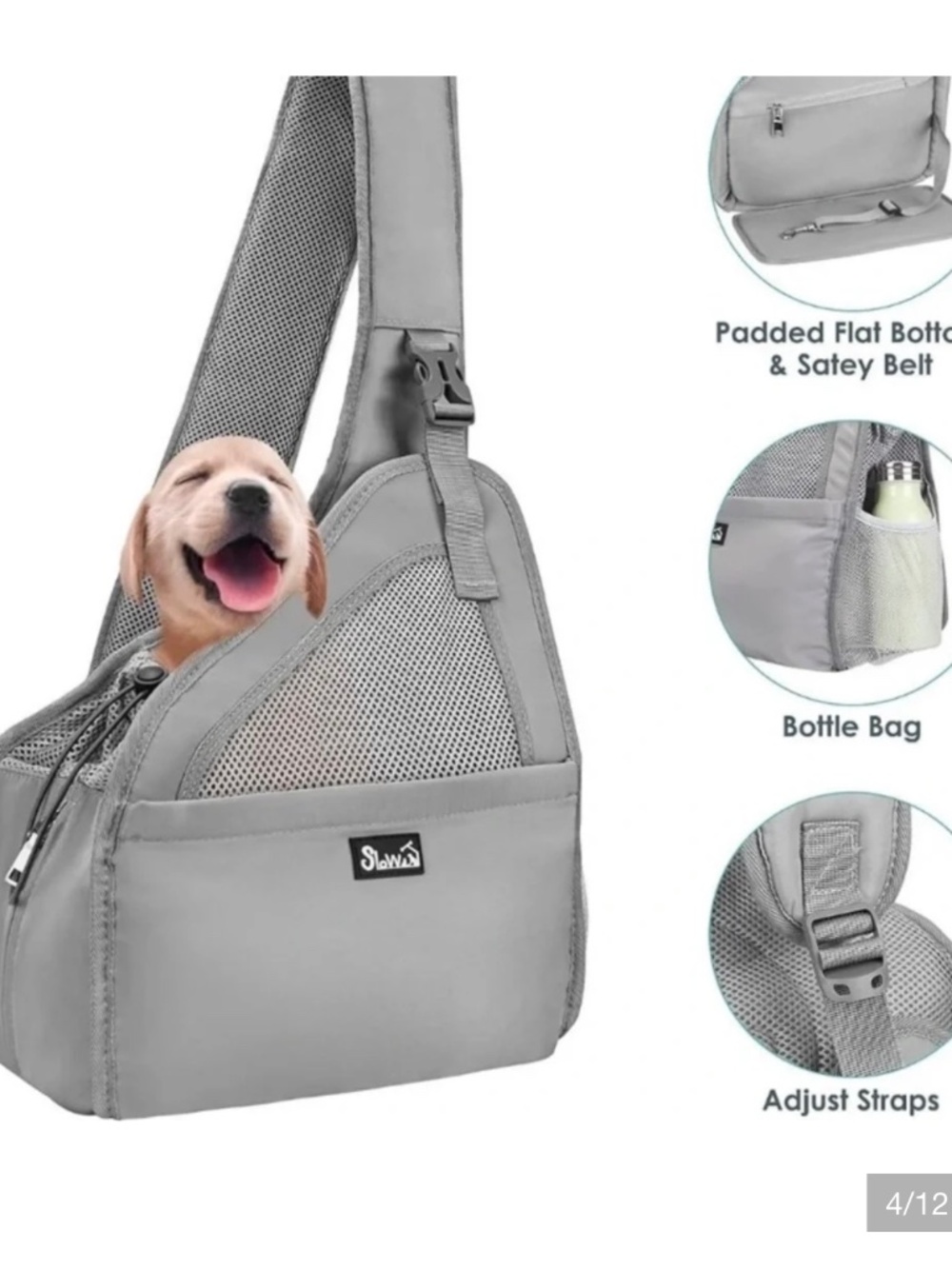 Slowton Dog Sling bag Hands Free